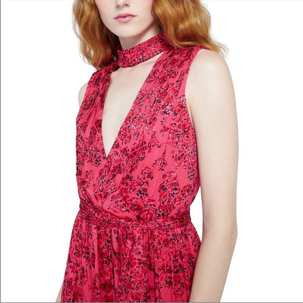 NEW NWT Alice + Olivia Aggie Maxi Dress Bright Pink Multi - Picture 3 of 15